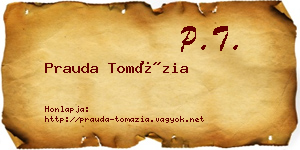 Prauda Tomázia névjegykártya